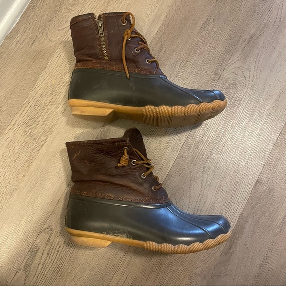 Sperry Brown Saltwater Duck Boots Winter 9 - Picture 3 of 13